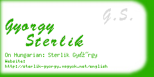 gyorgy sterlik business card